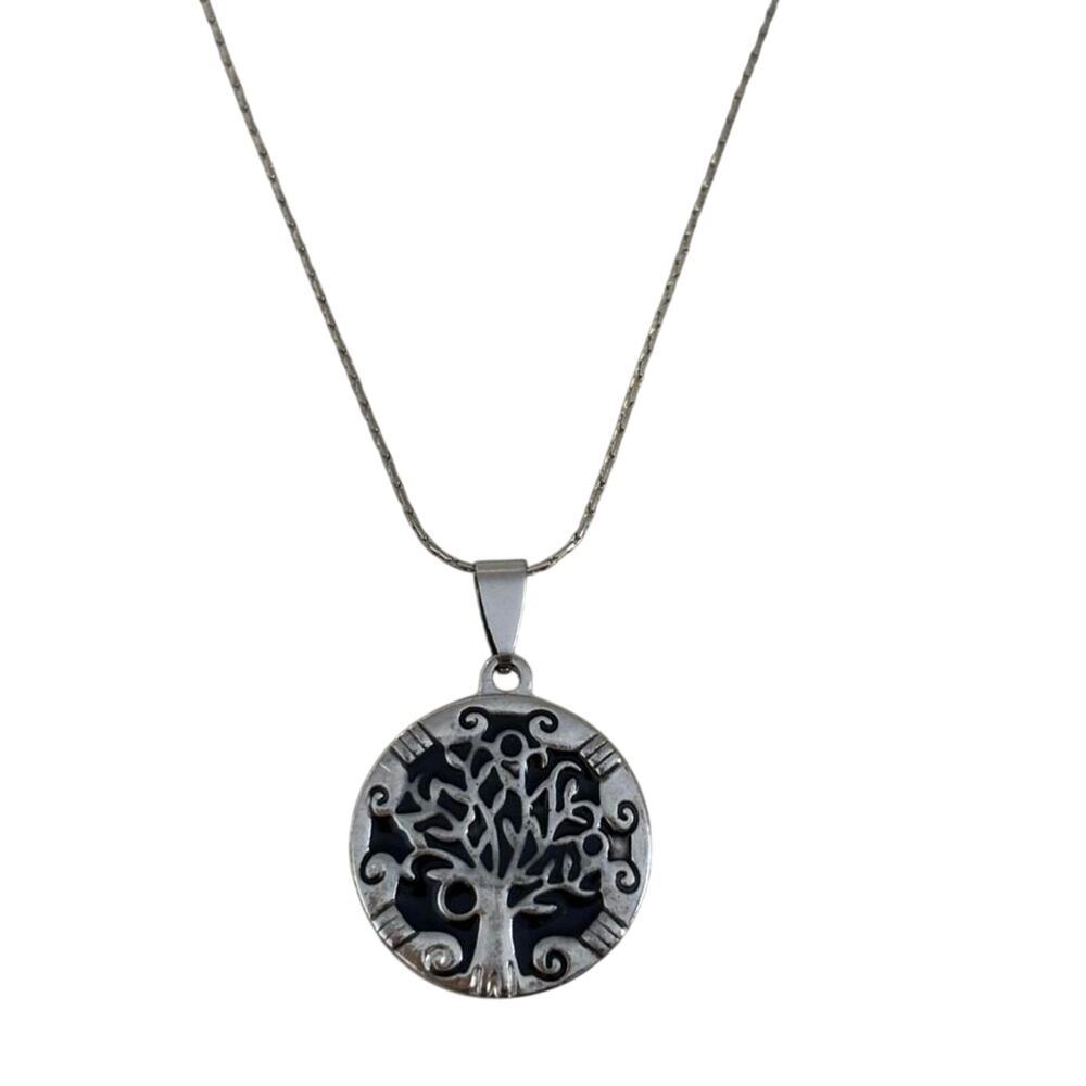 Tree of Life Necklace Silver Pendant Celtic Norse Viking Stainless Steel - Picture 3 of 6